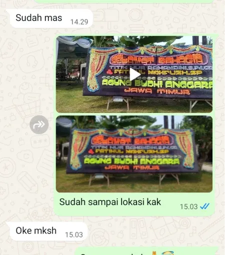 Pengiriman Papan Bunga Tegalombo Tersono
